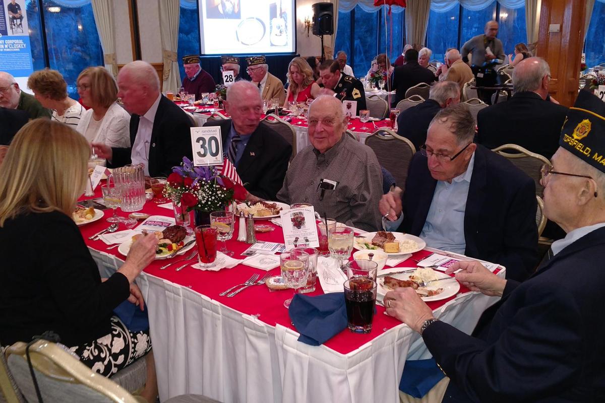 Topsfield Veterans Enjoy Being Spoiled at the 2018 Run for the Troops Banquet at the Andover Country Club