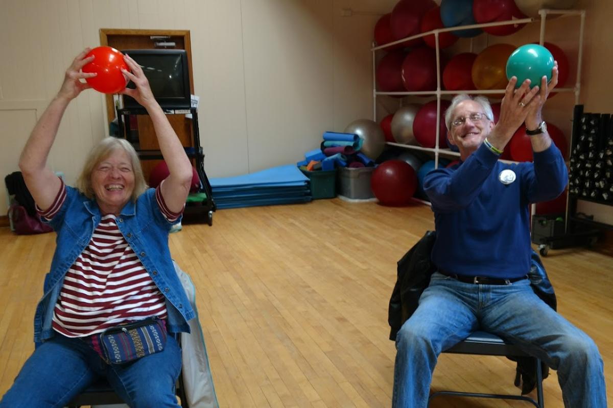 Two Topsfield Residents Participate in the Danvers Y's Healthy Aging Day Exercise Class