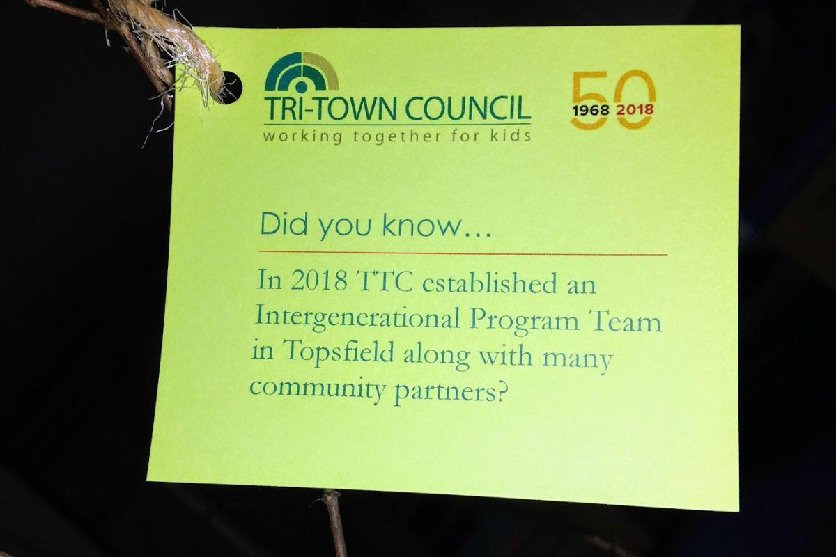 Card Displayed at Tri-Town Council Anniversary Celebration