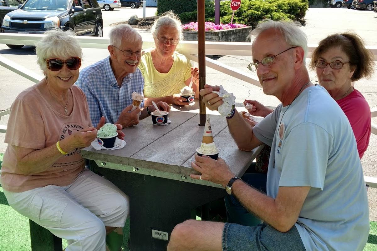 Topsfield Seniors Take an Ice Cream Break During the Hot Summer of 2018