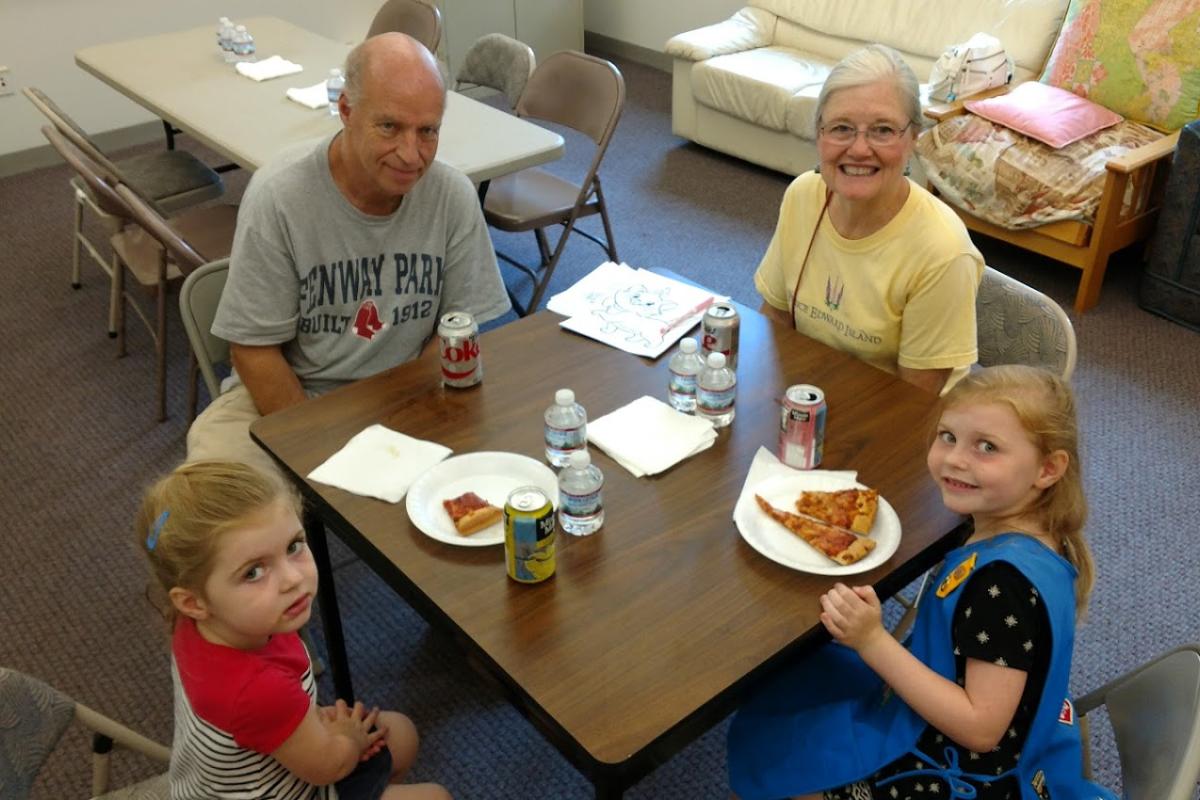 At Our First Annual Intergenerational Luncheon Grandparents Accompanied Their Grandchildren to a Pizza and Sundae Party