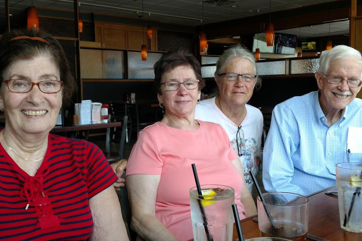 A Foursome Waits for Their Meals at The Tides Restaurant in Nahant