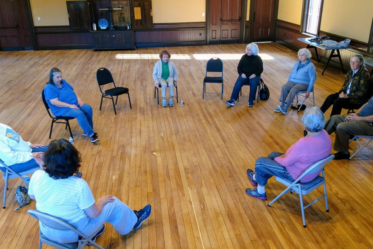 Our Weekly Tai Chi Class Fits Comfortably in Public Hall