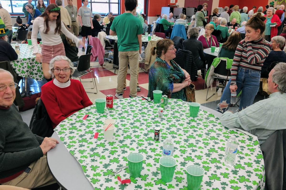 Nearly Sixty Topsfield Residents Attended the Masco Student Council Sponsored St. Patrick's Day Dinner