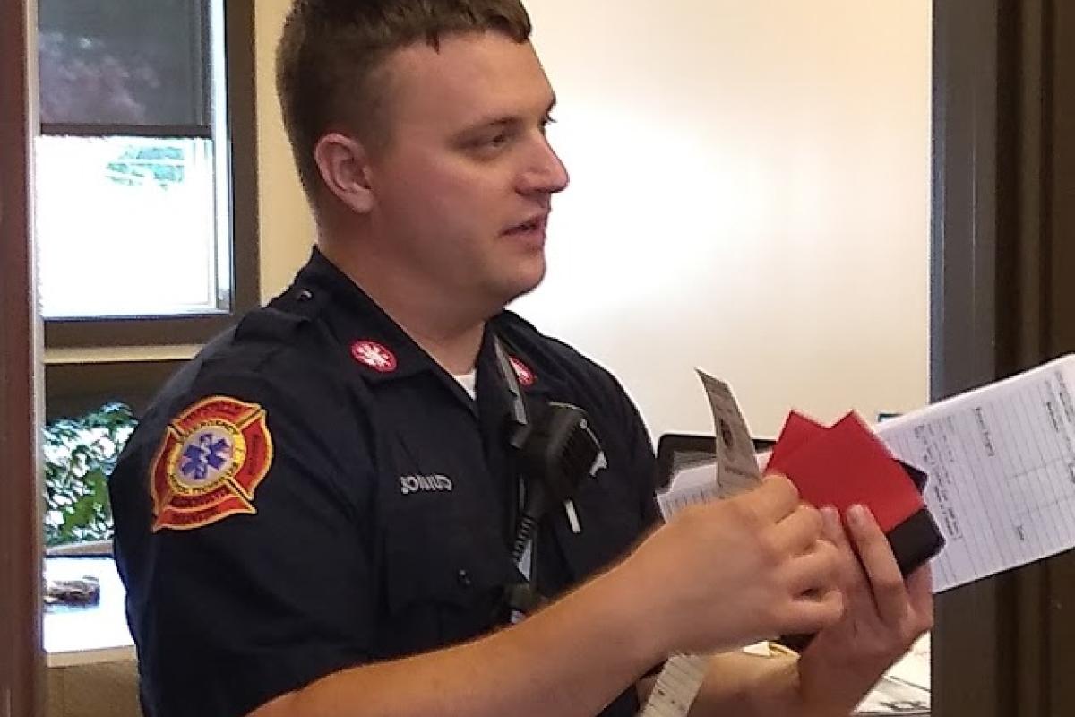 Firefighter Describes File of Life during Coffee & Conversation