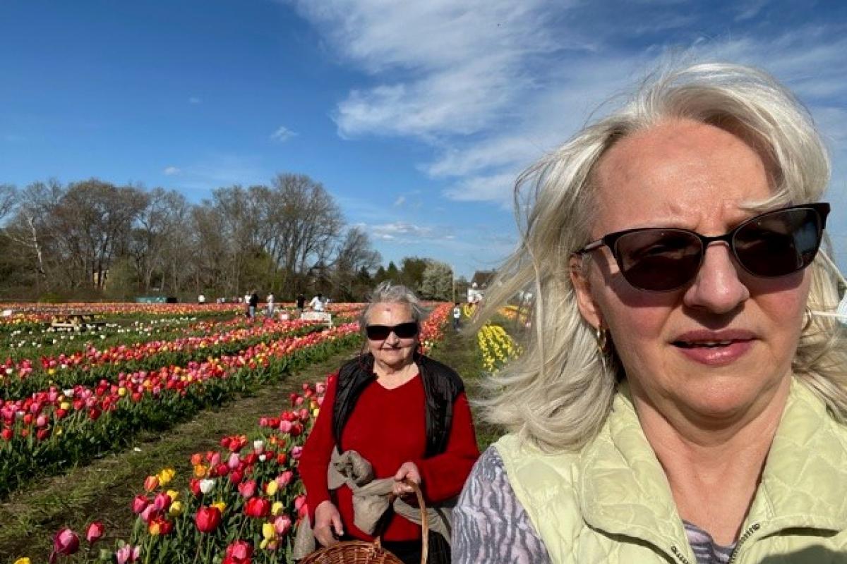 A beautiful day for a trip to the Tulip Farm!