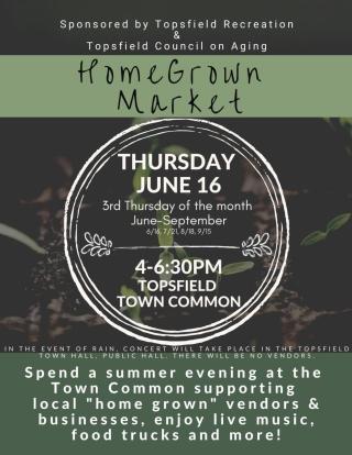 HomeGrown Market event flyer
