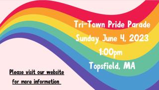 flyer for the town pride parade