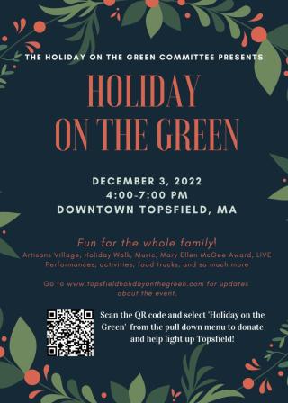 Holiday on the Green event flyer